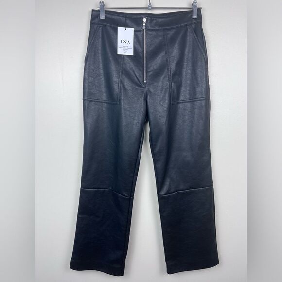 NWT! LNA vegan LEATHER EXPOSED ZIP PANT XL - Picture 5 of 7